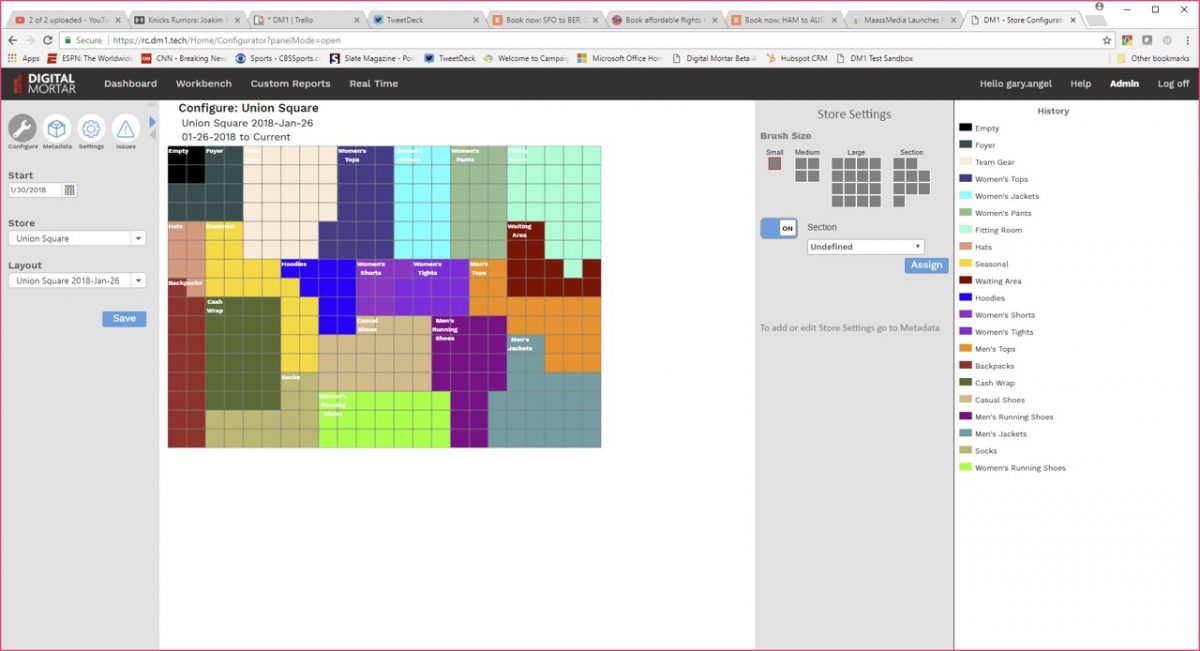 Digital Mortars DM1 retail analytics and shopper tracking - digital planogram capability