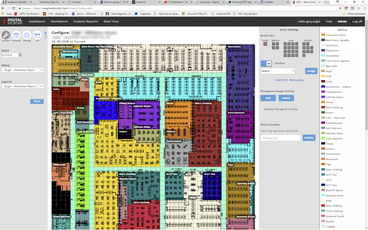 Digital Mortars DM1 Store Analytics - Digital Planogram Builder